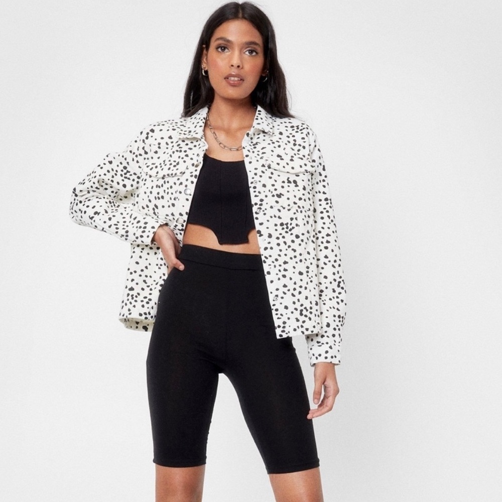 Nasty Gal Size 4 Dalmatian Corduroy Jacket BNWT